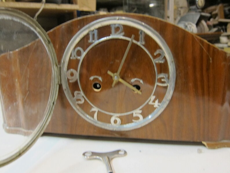 Antique Old Mantel Clock germany Etsy