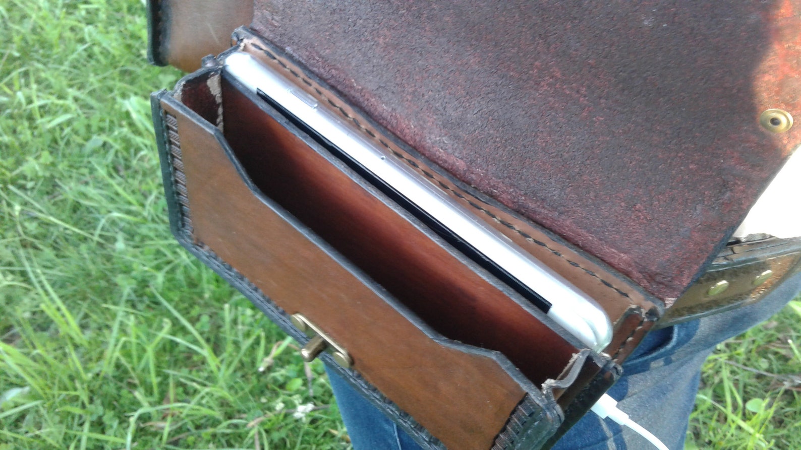 Leather utility belt with hip bag / Pocket Belt / Belt bag Etsy