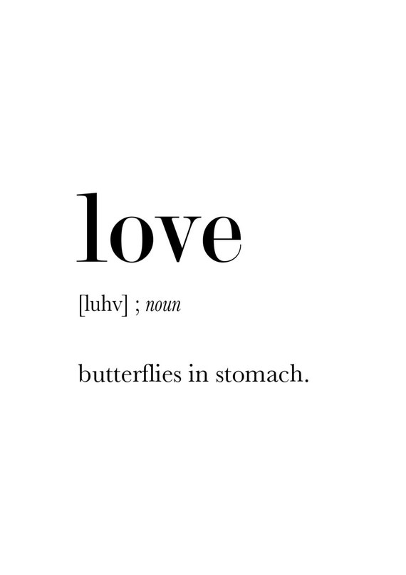 Love Definition Poster Love Print Love Poter Poster Love Etsy