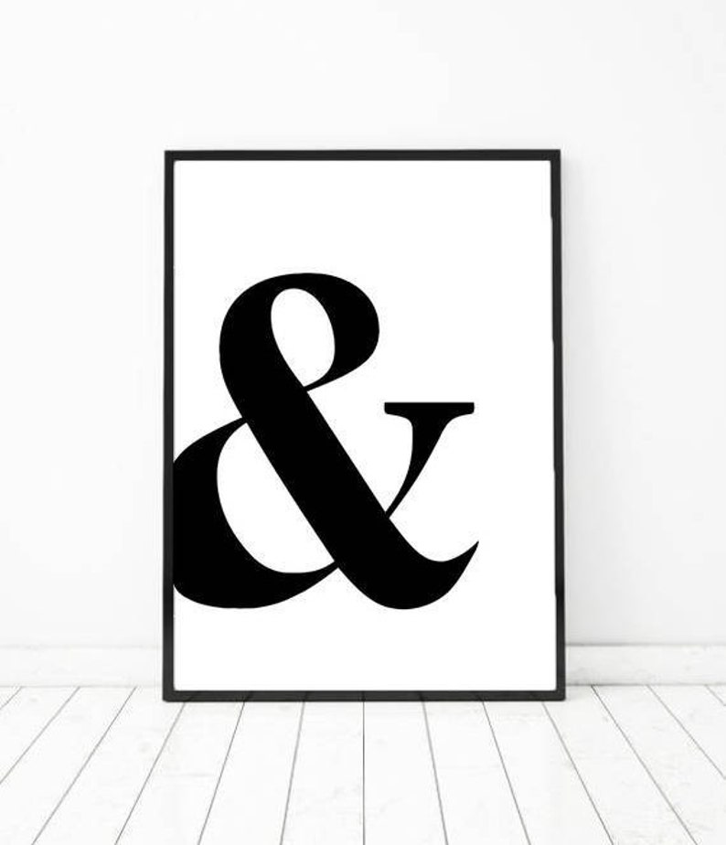 Ampersand Print Ampersand Sign Printable Poster Ampersand - Etsy