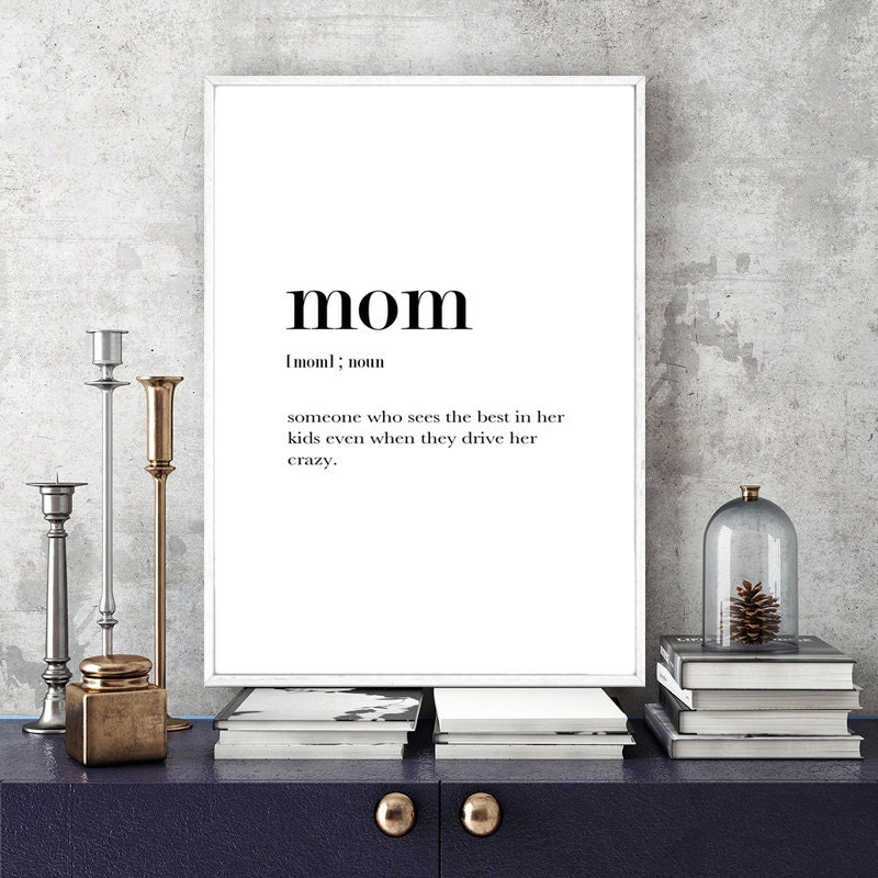 Definition Mom, Mom Print, Mother Wall Art, Mom Gifts, Mom Wall Art