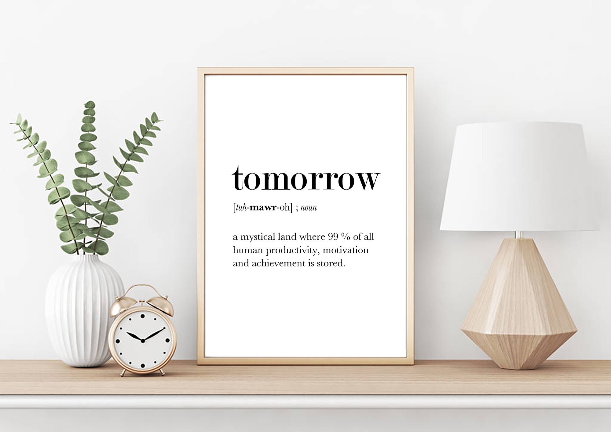 Tomorrow Definition Print Office Wall Art Office Decor Etsy