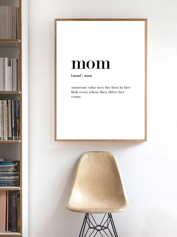Definition Mom, Mom Print, Mother Wall Art, Mom Gifts, Mom Wall Art