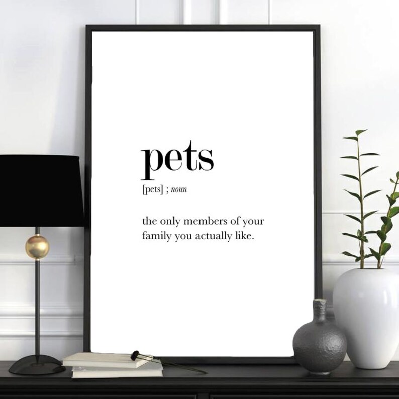 Pets Definition Print Pets Quote Definition Posters Pets - Etsy