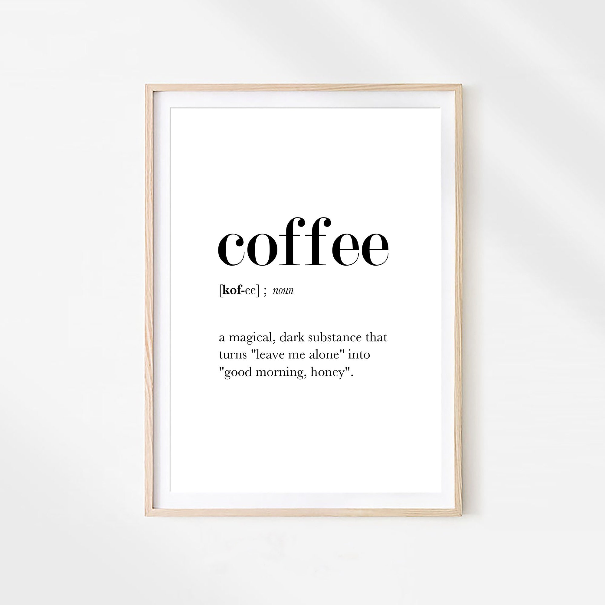 Coffee Printable Definition Coffe Print Coffee Quotes Etsy UK