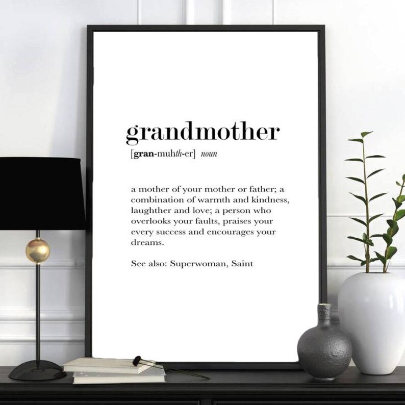 Download Grandmother Definition Print Grandparents Day Grandmother ...