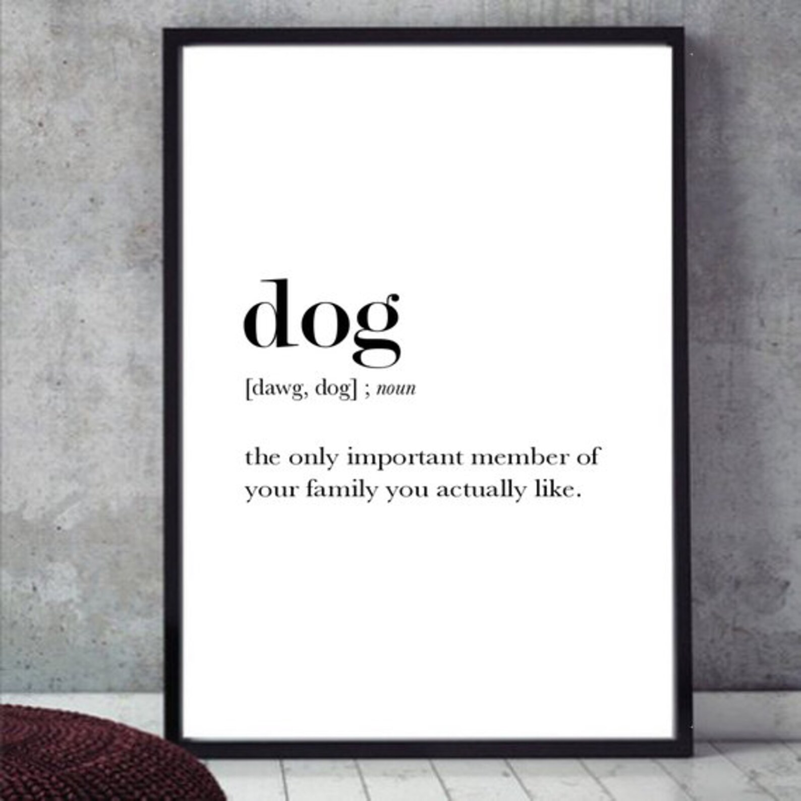 Dog Definition Print Dog Printable Dog Printable Art Dog Etsy