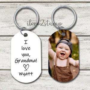 First Time Grandma Gift, New Grandma Gift From Baby, I Love You Grandma, Custom Grandma Keychain, Mother's Day Gift For Mother In Law