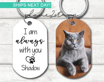 Kundenspezifische Katzen-Foto-Schlüsselanhänger, Katzen-Memorial-Geschenk, Haustier-Verlust-Sympathie