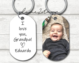 Personalized Grandpa Keychain, Fathers Day Gift For Grandpa, Gifts For Grandpa, Grandpa Gift, New Grandpa Gift From Baby, Father In Law Gift