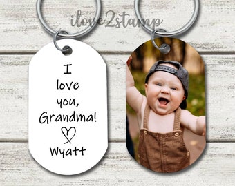 First Time Grandma Gift, New Grandma Gift From Baby, I Love You Grandma, Custom Grandma Keychain, Mother's Day Gift For Mother In Law