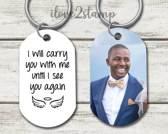 I Will Carry You With Me Until I See You Again, Memorial Gift For Loss of Loved One, Memorial Keepsake, Unique Sympathy Gift, Photo Memorial