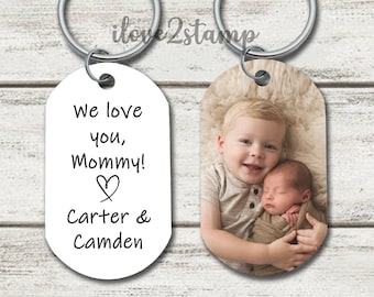 Mom Keychain, Mother's Day Gift For New Mom, Personalized Gifts For Mom, Mom Birthday Gift, Mom Gift From Daughter, Mom Gift Photo