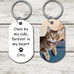 Cat Memorial Keychain, Loss of Cat, Personalized Condolence Gift For Loss of Cat, In Memory of Pet Gifts, Cat Sympathy Gift, Cat Loss Gift