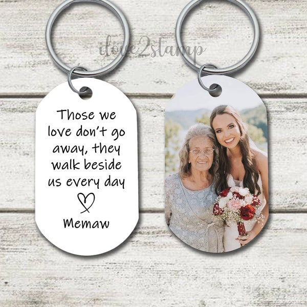 Memorial Keychain, Loss of Loved One Gift, Those We Love Don't Go Away, Remembering A Loved One, Photo Gifts In Memory Of, In Loving Memory