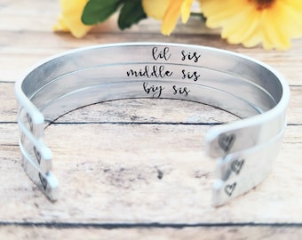 Matching Sister Bracelets, 3 Sisters Bracelet, Sisters Wedding Gift, Sister Bracelet For 3, 3 Sisters Silver, Matching Sister Jewelry
