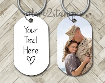 Regalo di distribuzione per il fidanzato, Regalo di distribuzione per il marito, Regali per i militari schierati, Portachiavi di distribuzione, Targhetta per cani militare personalizzata