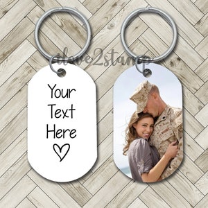 Deployment Gift For Boyfriend, Deployment Gift For Husband, Gifts For Military Deployed, Deployment Keychain, Personalized Military Dog Tag