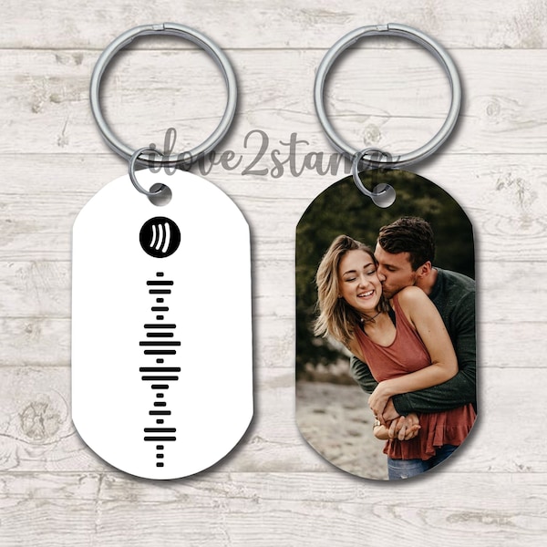 Spotify Keychain, Spotify Code Keychain, Personalized Song Keychain, Custom Picture Gift, Anniversary Gift For Him, Boyfriend Birthday Gifts