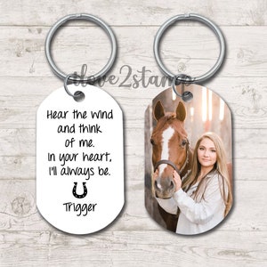 Horse Memorial Gift, Pet Memorial Keychain Horse, Custom Horse Keychain Personalized Horse Gifts, Horse Keepsake, Horse Sympathy Gifts