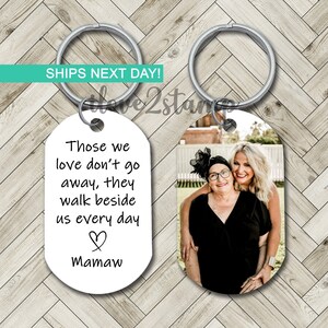 Memorial Keychain, Memorial Gift Loss of Loved One, Those We Love Don't Go Away, Wedding Memorial, Remembrance Gift For Loss of Mother