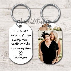 Memorial Keychain, Memorial Gift Loss of Loved One, Those We Love Don't Go Away, Wedding Memorial, Remembrance Gift For Loss of Mother