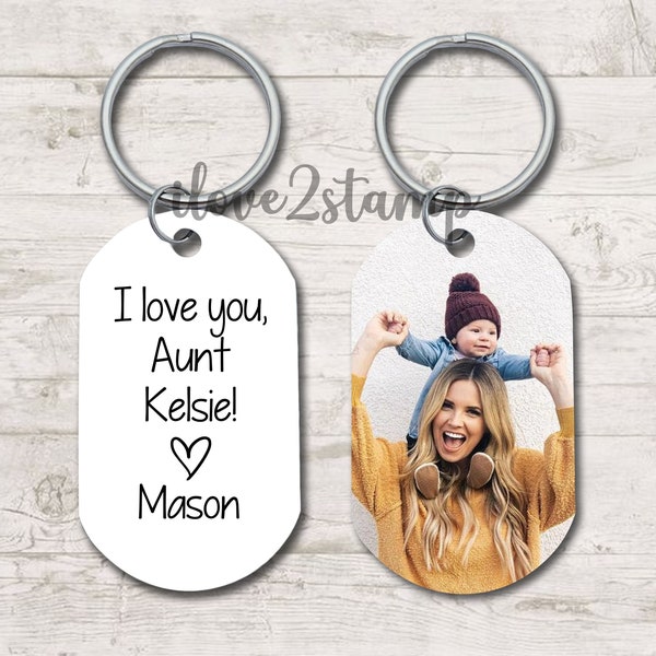 Personalized Aunt Keychain, Aunt Gift From Nephew, Aunt Gift From Niece, Custom Gift For Aunt, Aunt Birthday Gift, Great Aunt Key Chain