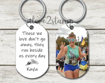 Runner Memorial Keychain, Remembrance Gift For Runner, Sympathy Gift Loss of Best Friend, Runner Memorial Gift Personalized, Running Partner