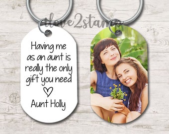 Having Me As An Aunt Keychain, Funny Gift For Nephew, Personalized Gift To Nephew From Aunt, Gift For Adult Nephew, Aunt Nephew Gifts