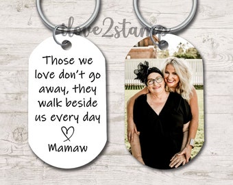 Memorial Keychain, Memorial Gift Loss of Loved One, Those We Love Don't Go Away, Wedding Memorial, Remembrance Gift For Loss of Mother