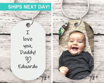 Personalized Gift For Dad, Father's Day Gift For New Dad, Stepdad Gift, Dad Gifts From Daughter, Custom Keychain For Men, Dad Gift From Baby