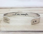 I Am Enough Bracelet, You Are Enough, Strength Jewelry, Inspirational Quote Bracelet, Mental Health Awareness, Stay Strong, You Got This