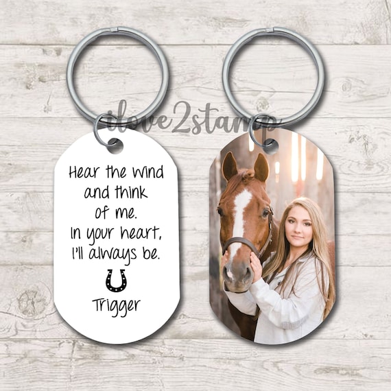 Horse Memorial Gift Pet Memorial Keychain Horse Custom Horse Keychain Personalized Horse Gifts Horse Keepsake Horse Sympathy Gifts Etsy
