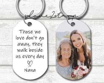 Memorial Keychain, Memorial Gift Loss of Loved One, Those We Love Don&#39;t Go Away, Wedding Memorial, Remembrance Gift For Loss of Mother
