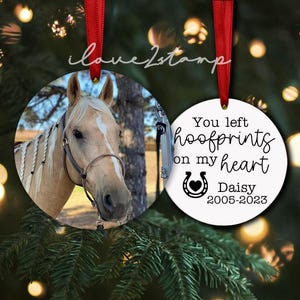 Horse Memorial Ornament, Horse Christmas Ornament, Custom Horse Remembrance Gift, Sympathy Gift Horse, Personalized Horse Ornament