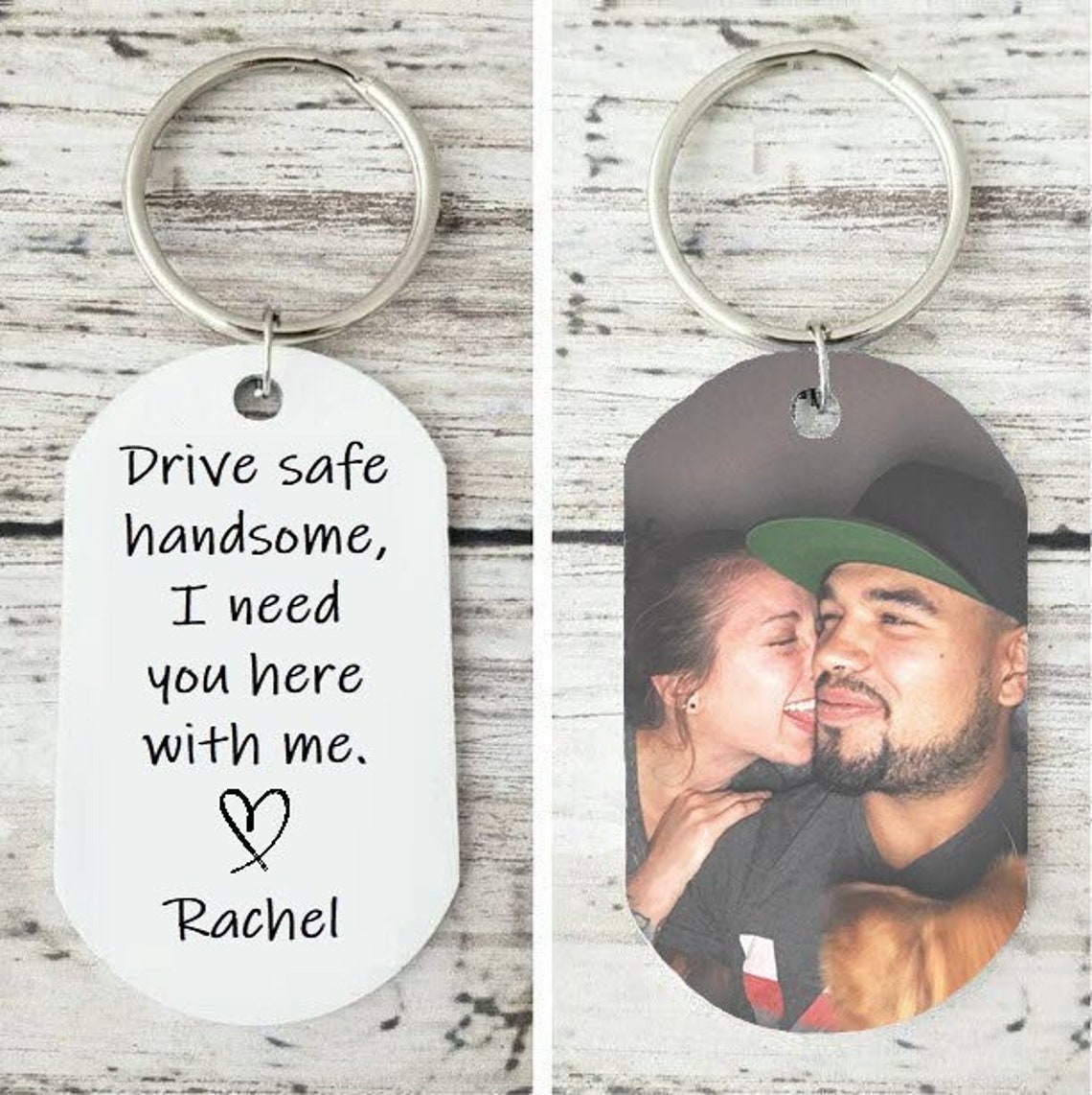 Drive Safe Handsome Keychain Personalized Photo Keychain Etsy