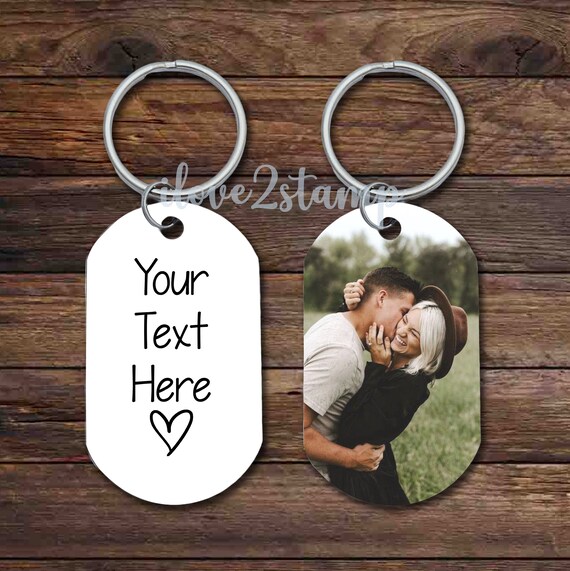 Personalized picture keychains shop for him