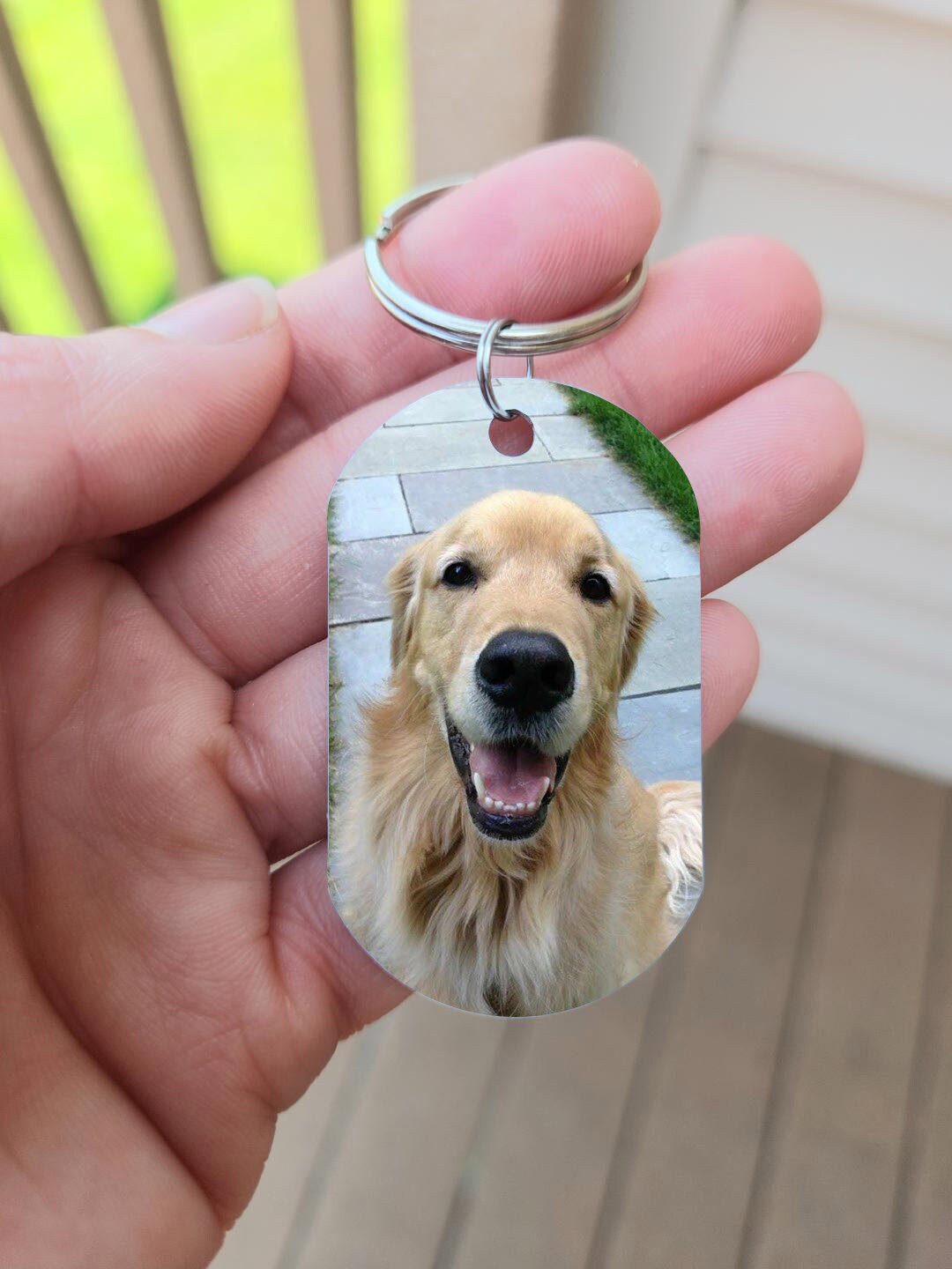 Favorite Hello Hardest Goodbye Dog Keychain Personalized Pet 