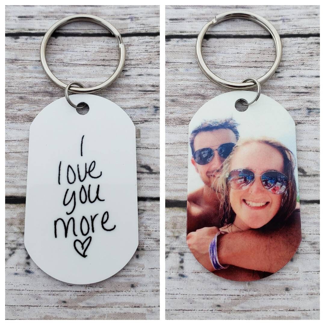 Handwriting Keychain Custom Handwriting Key Chain Hand Etsy