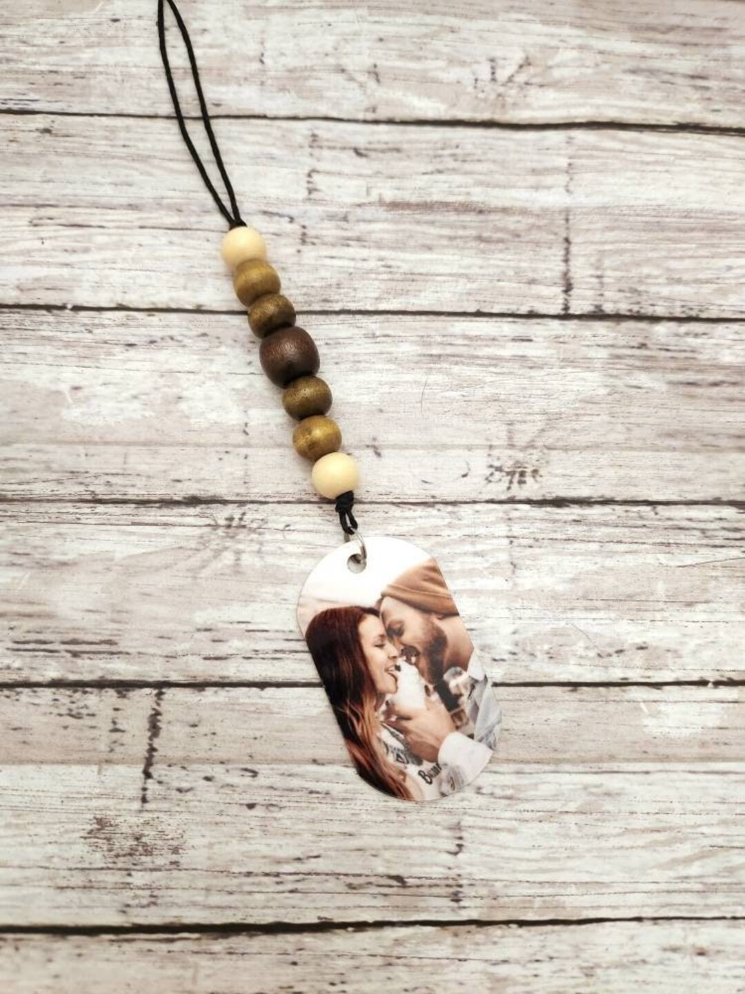 Personalized Rearview Mirror Accessory, Picture Car Charm, Drive Safe