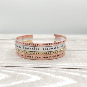 Nolite Te Bastardes Carborundorum Bracelet, Margaret Atwood, Don't Let The Bastards Grind You Down, The Handmaid’s Tale, Quote Bracelet image 4