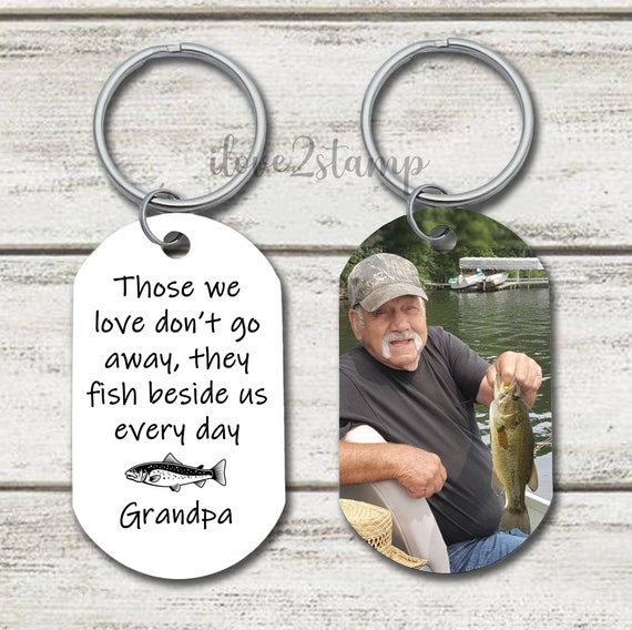 Fisherman Memorial Keychain, Sympathy Gift for Fisherman, Gift for