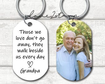 Memorial Keychain, Loss of Loved One Gift, Those We Love Don't Go Away, Remembering A Loved One, Photo Gifts In Memory Of, In Loving Memory