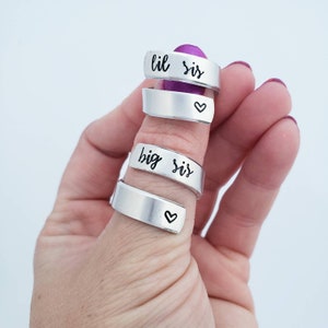 Sister Rings, Little Sister Big Sister, Gift For Sister From Sister, Gift For Sisters Birthday, Handmade Jewelry Rings, Gift For Two Sisters