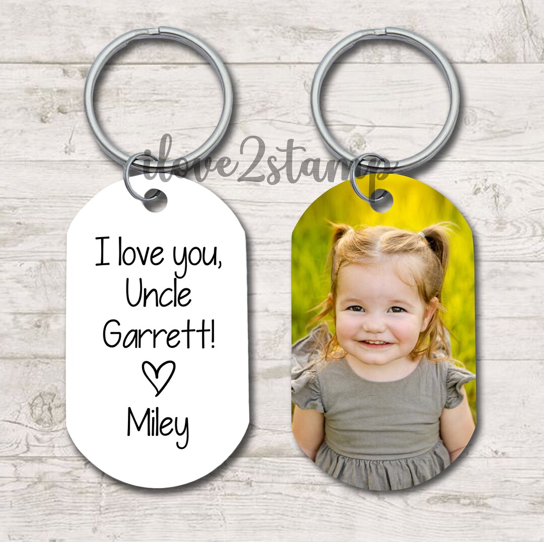 Personalized Uncle Keychain, Gifts for Uncle, 1st Time Uncle Gift