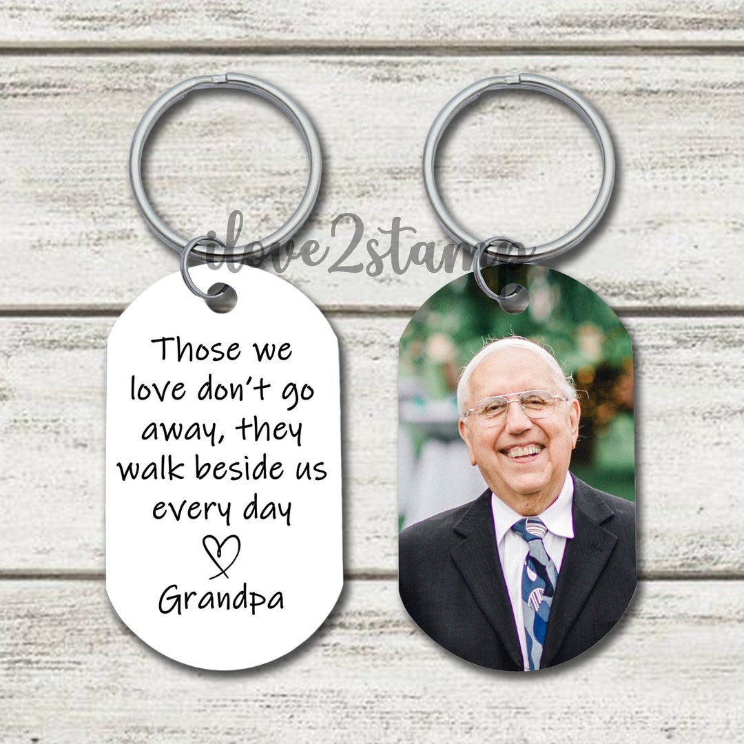 Grandpa Memorial Keychain, Lost Loved One Gift, Grandfather Loss