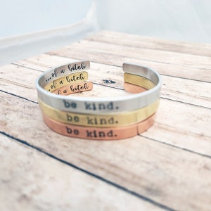 Be Kind Of A Bitch Bracelet, Be Kind Jewelry, Be Kind Of A Bitch, Gift For Sarcastic Friend, Affirmation Gift, Secret Message Bracelet image 2