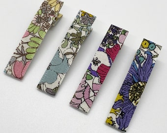 Floral Fabric Baby Hair Clip Set: Non-Slip Alligator Clips