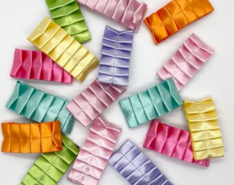 Haarclip met ruches: antislip klikspeldje