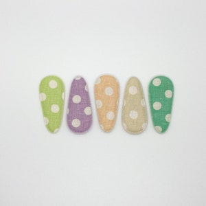 Dotted Linen Baby Hair Clips: Nonslip Snap Barrette